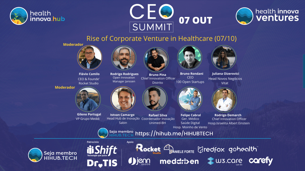 Rise of Corporate Venture in Healthcare,, Health Innova CEO Summit (07/10,14:00) by&nbsp;HIHUB.TECH