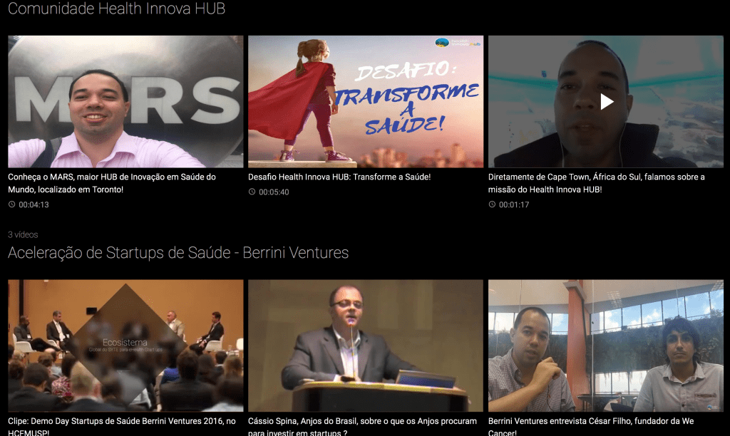 Canal Health Innova HUB chega a 60 vídeos e 14 coleções, em < um&nbsp;mês!