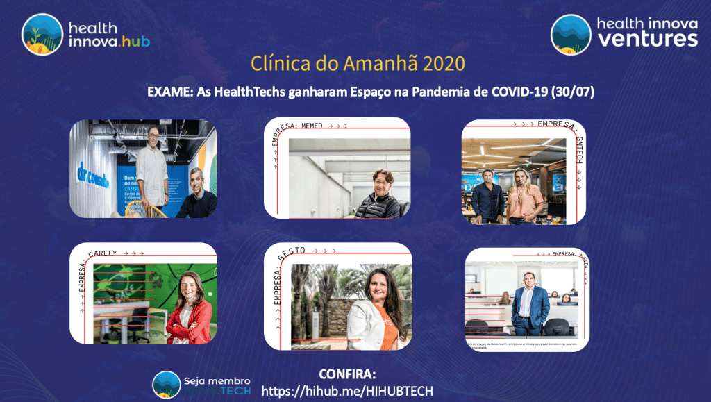 EXAME: As HealthTechs ganharam Espaço na Pandemia de COVID-19&nbsp;(30/07)