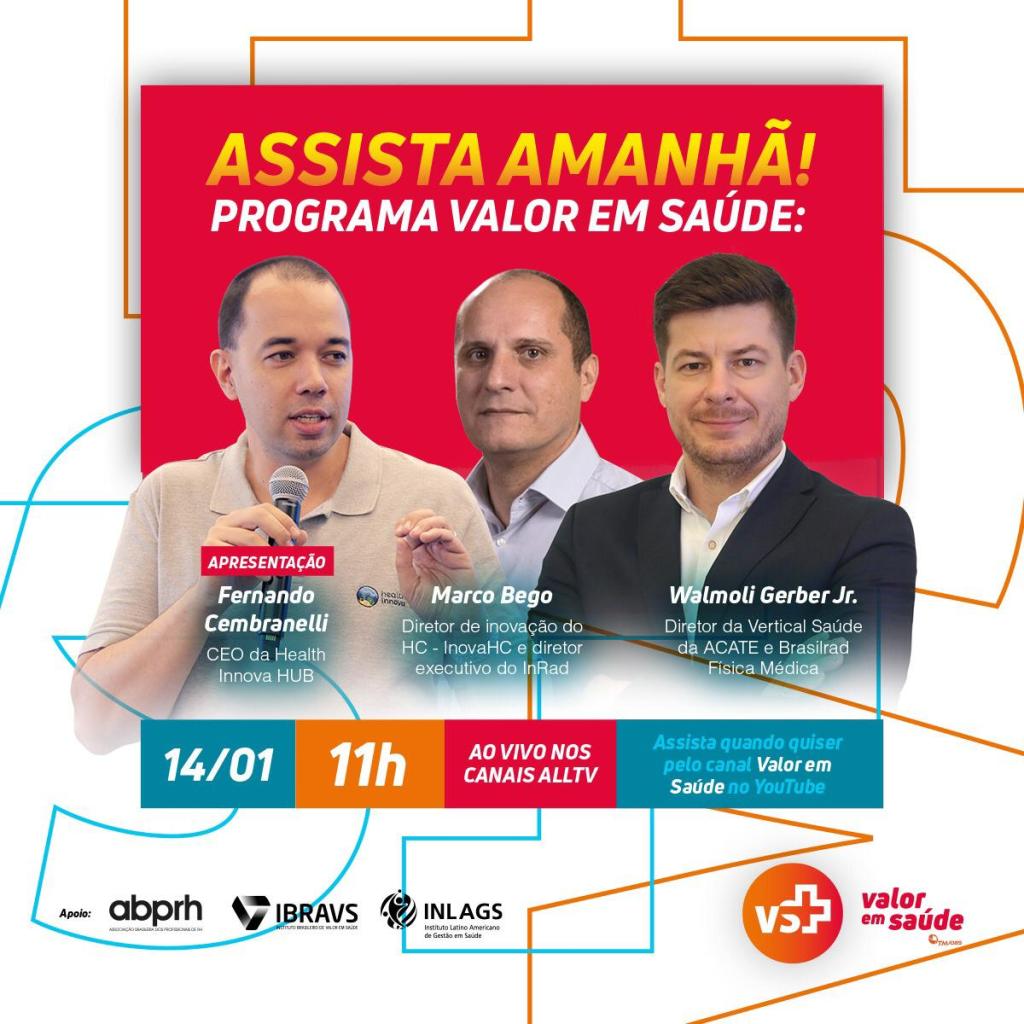 Entrevista: Canal Valor em Saúde (14/01, 11&nbsp;hs)