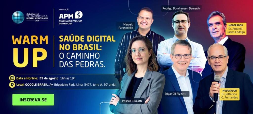 Warm-Up Global Summit✨Saúde Digital no Brasil: O Caminho das Pedras (29/08,16-19:00,Google Brasil,São&nbsp;Paulo)