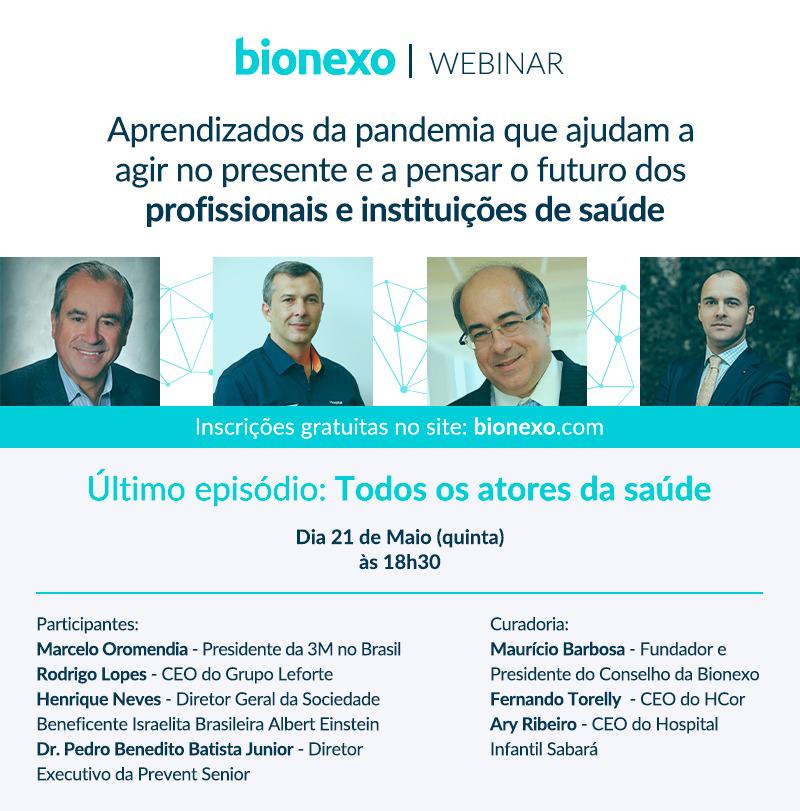 Bionexo Webinar: Todos os Atores da Cadeia de Saúde&nbsp;(21/05,18:30)