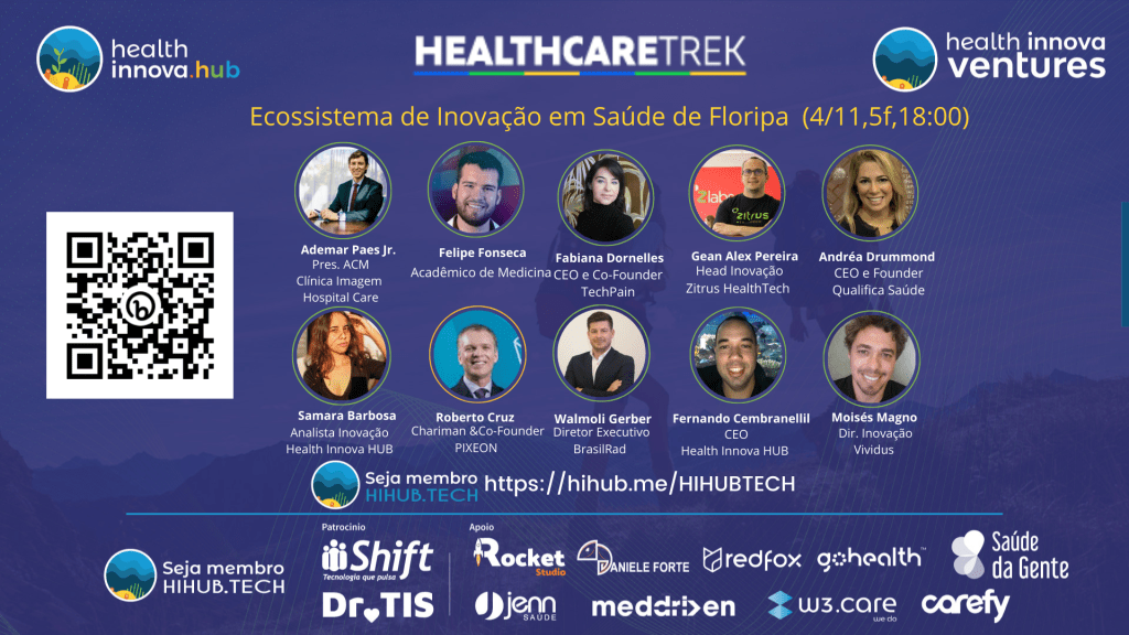 LIVE: Ecossistema de Inovação em Saúde de Floripa (4/11,5f,18:00), Seja Membro&nbsp;HIHUB.TECH🌎