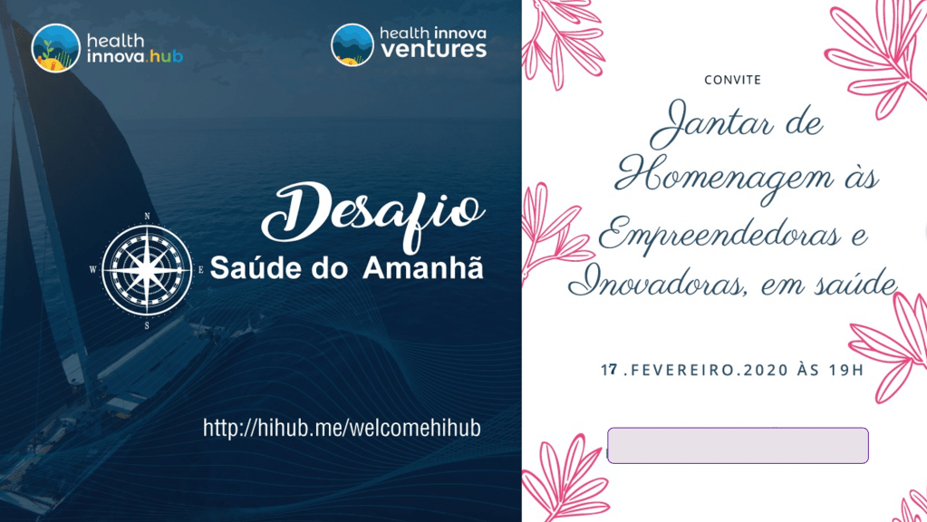 Convite: Jantar Homenagem às Empreendedoras e Inovadoras, em Saúde (17/2, 19&nbsp;hs)!
