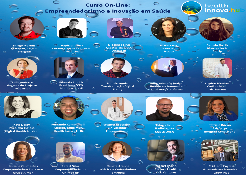 Curso On-Line: Empreendedorismo e Inovação em Saúde!&nbsp;(29/05,19hs)