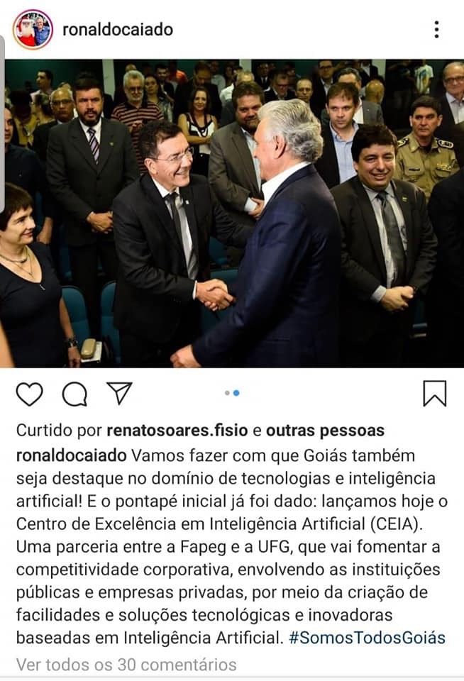 Lancado Centro de Excelencia em Inteligencia Artificial de Goias 🇧🇷🤝🥂