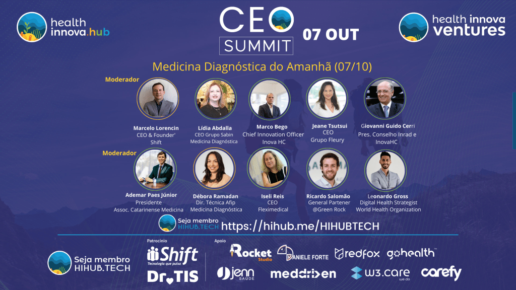 Medicina Diagnóstica do Amanhã, Health Innova CEO Summit(7/10,14:00) by&nbsp;HIHUB.TECH