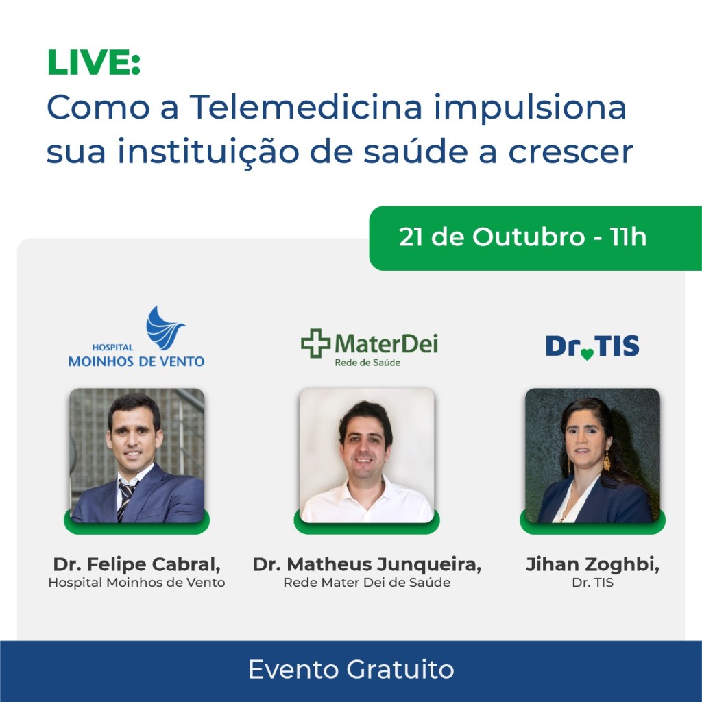 LIVE: Como a Telemedicina impulsiona sua Instituição de Saúde a Crescer&nbsp;(21/10,11:00)