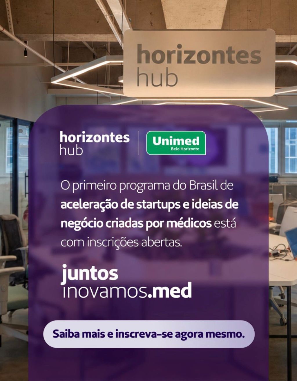 STARTUPS FUNDADAS por MÉDICOS de todo 🇧🇷 podem ser ACELERADAS pelo Horizontes Hub, Unimed-BH e Fundepar/UFMG (Inscrições até&nbsp;07/Set).🏆